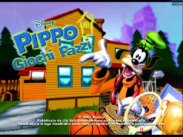 Title screen of the game Pippo Giochi Pazzi on Sony Playstation