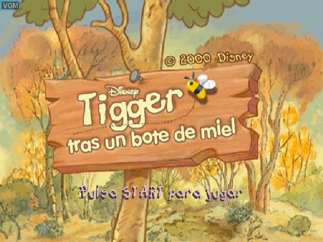 Title screen of the game Tigger tras un Bote de Miel on Sony Playstation