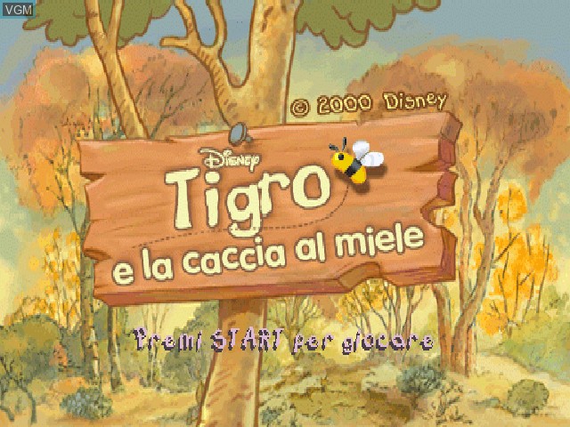 Title screen of the game Tigro e la Caccia al Miele on Sony Playstation