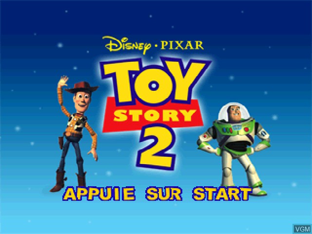 Title screen of the game Toy Story 2 - Buzz l'Éclair à la Rescousse! on Sony Playstation