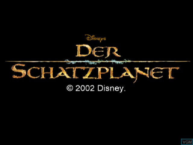 Title screen of the game Schatzplanet, Der on Sony Playstation
