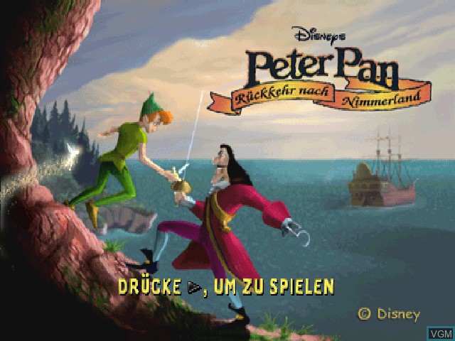 Title screen of the game Peter Pan - Rueckkehr nach Nimmerland on Sony Playstation