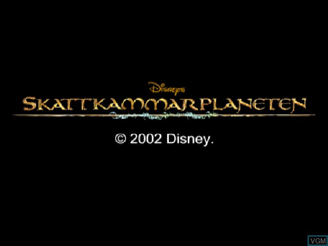 Title screen of the game Skattkammarplaneten on Sony Playstation
