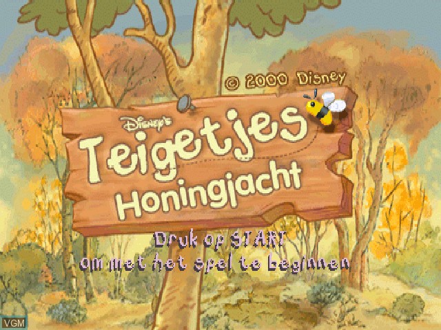 Title screen of the game Teigetjes Honingjacht on Sony Playstation