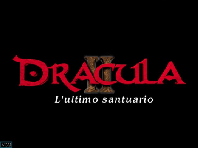 Title screen of the game Dracula 2 - L'Ultimo Santuario on Sony Playstation