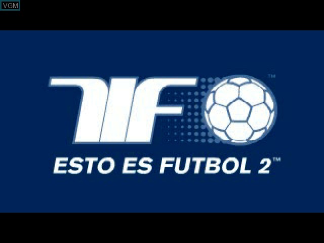 Title screen of the game Esto es Futbol 2 on Sony Playstation