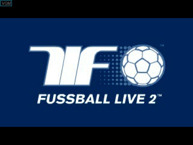 Title screen of the game Fussball Live 2 on Sony Playstation