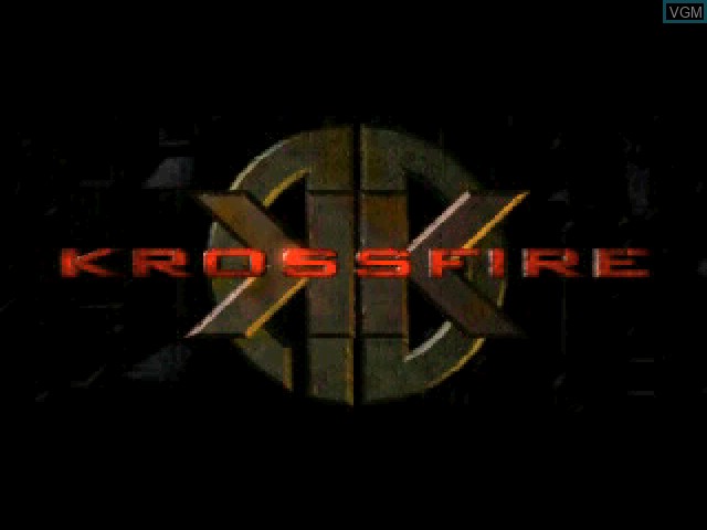 Title screen of the game KKND - Krossfire on Sony Playstation