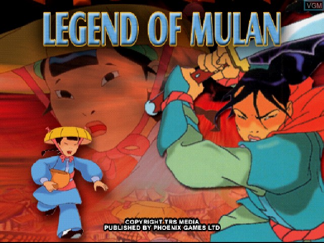 Title screen of the game Legend Of Mulan on Sony Playstation