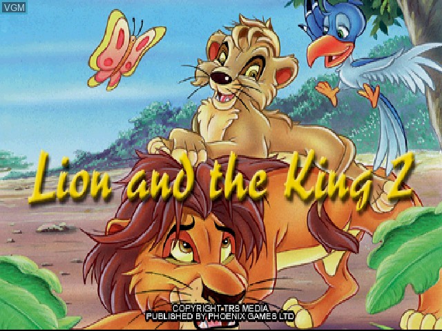 Title screen of the game Lion and the King 2 on Sony Playstation
