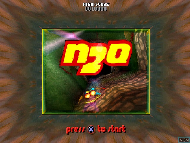 Title screen of the game N2O on Sony Playstation