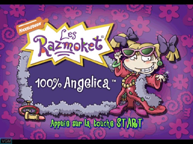 Title screen of the game Razmoket, Les - 100% Angelica on Sony Playstation