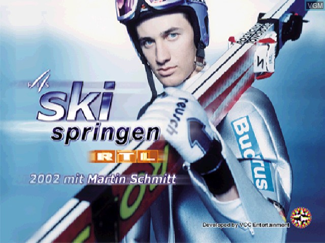 Title screen of the game RTL Skispringen 2002 on Sony Playstation