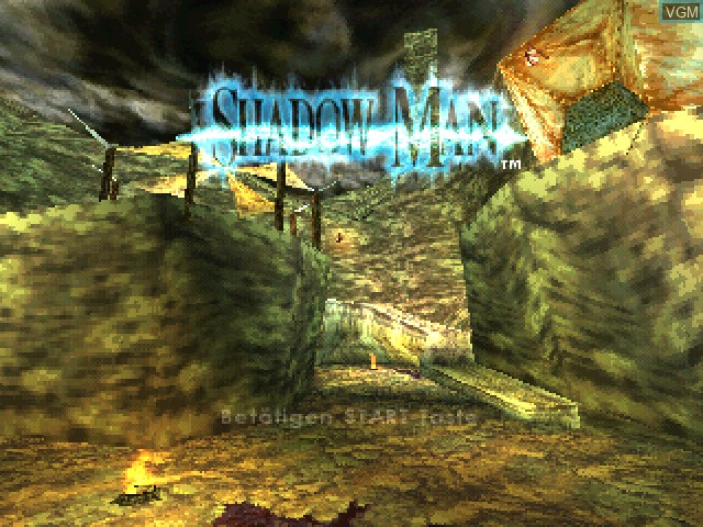 Title screen of the game Shadow Man - Rette Deine Seele on Sony Playstation