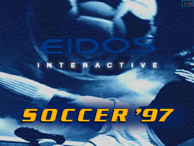Title screen of the game Soccer '97 on Sony Playstation