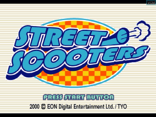 Title screen of the game Street Scooters on Sony Playstation