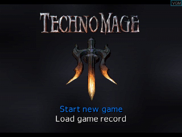 Title screen of the game TechnoMage - Return of Eternity on Sony Playstation