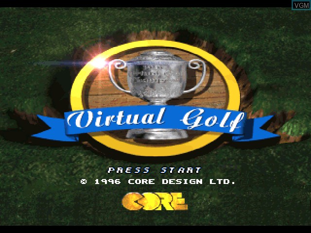 Title screen of the game Virtual Golf on Sony Playstation