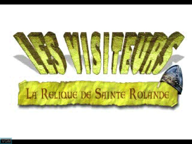 Title screen of the game Visiteurs, Les - La Relique de Sainte Rolande on Sony Playstation