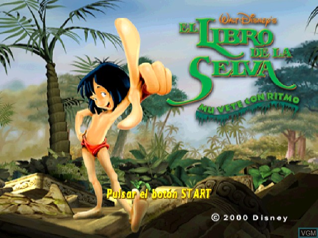 Title screen of the game Libro de la Selva, El - Muevete con Ritmo on Sony Playstation