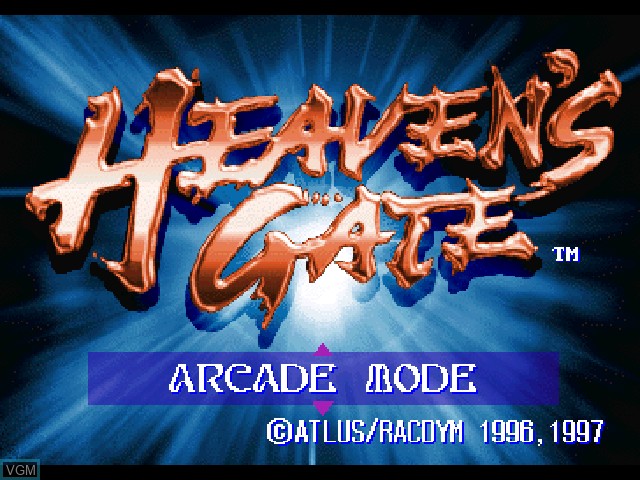 Title screen of the game Yusha - Heaven's Gate on Sony Playstation