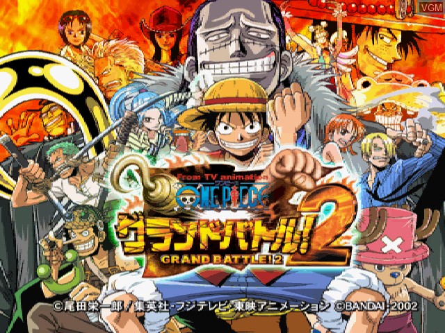 Title screen of the game One Piece Grand Battle! 2 on Sony Playstation