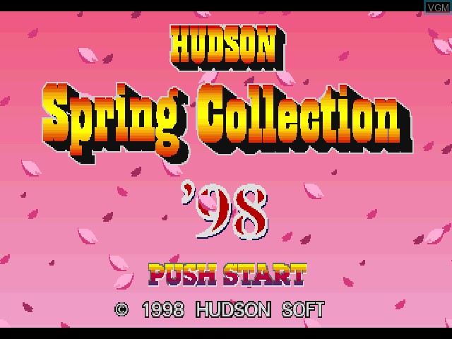 Title screen of the game Hudson Spring Collection '98 on Sony Playstation