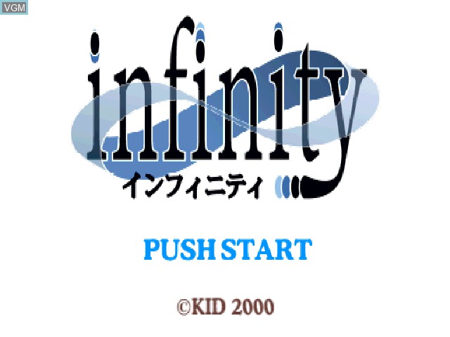 Title screen of the game infinity on Sony Playstation