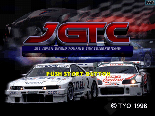 Title screen of the game JGTC - All-Japan Grand Touring Car Championship on Sony Playstation