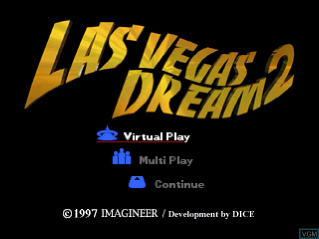 Title screen of the game Las Vegas Dream 2 on Sony Playstation