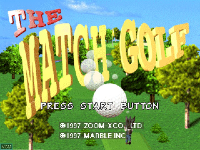 Title screen of the game Match Golf, The on Sony Playstation