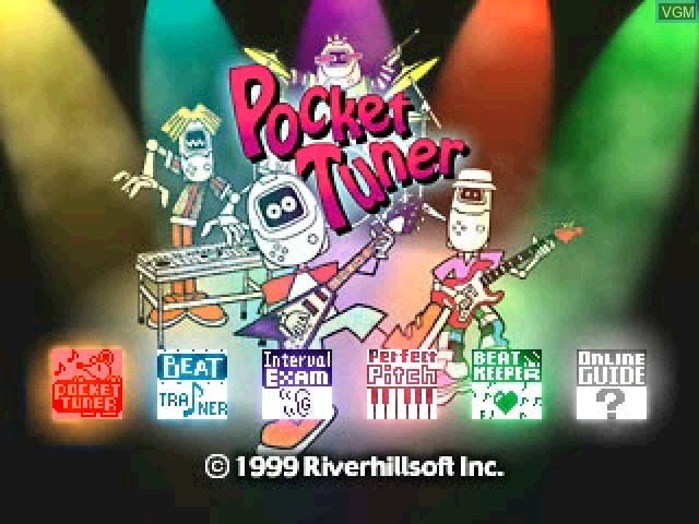 Title screen of the game Pocket Tuner on Sony Playstation