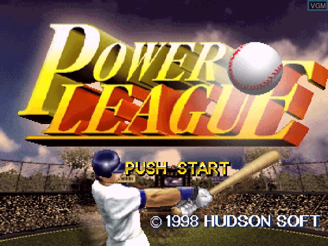 Title screen of the game Power League on Sony Playstation
