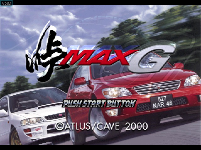 Title screen of the game Touge Max G on Sony Playstation