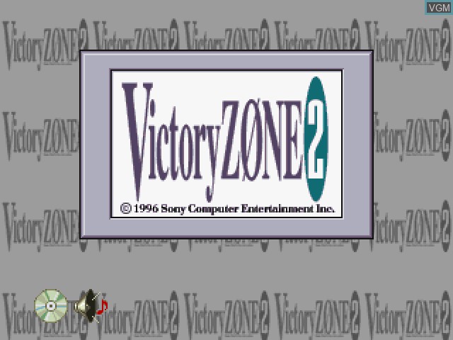 Title screen of the game Victory Zone 2 on Sony Playstation