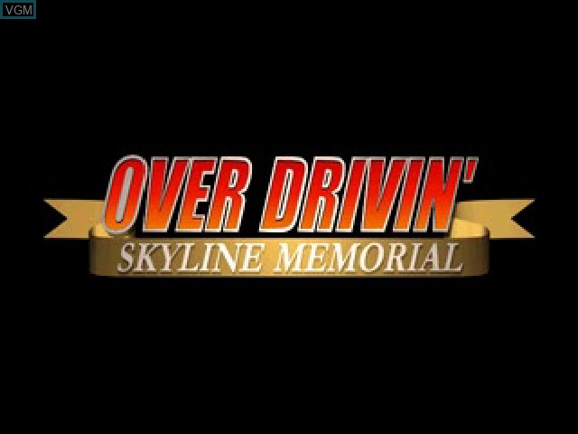Title screen of the game Over Drivin' Skyline Memorial on Sony Playstation