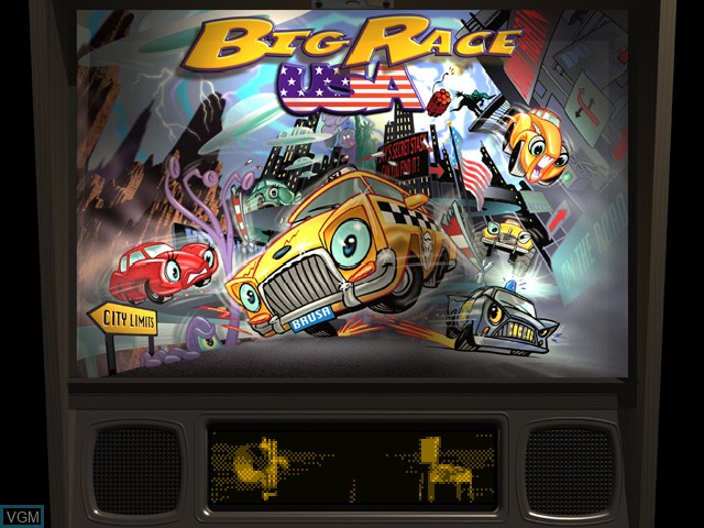 Title screen of the game Pro Pinball - Big Race USA on Sony Playstation