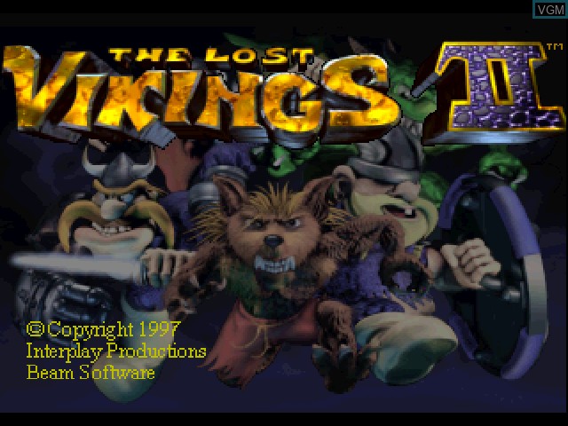 Title screen of the game Lost Vikings 2 - Norse by Norsewest on Sony Playstation
