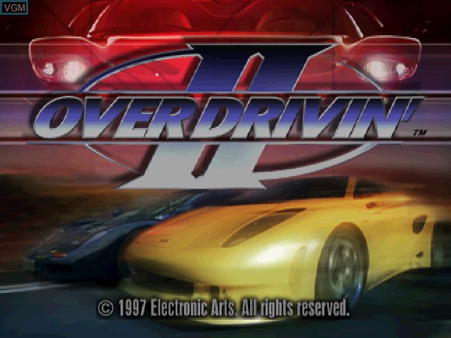 Title screen of the game Over Drivin' II on Sony Playstation