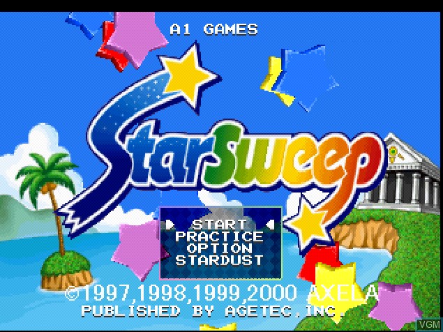 Title screen of the game Puzzle - Star Sweep on Sony Playstation