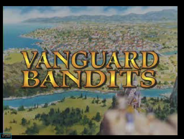 Title screen of the game Vanguard Bandits on Sony Playstation