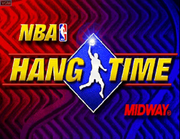 Title screen of the game NBA Hangtime on Sony Playstation