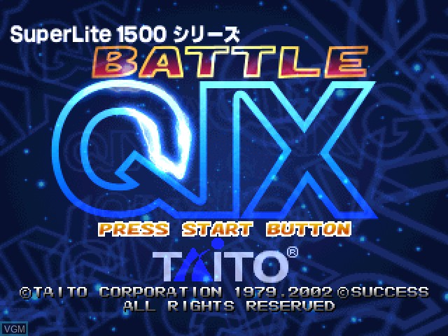 Title screen of the game SuperLite 1500 Series - Battle Qix on Sony Playstation