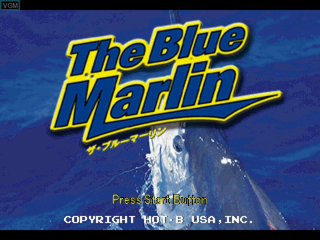 Title screen of the game Blue Marlin, The on Sony Playstation