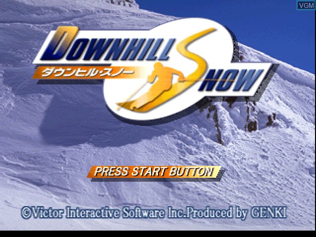 Title screen of the game Downhill Snow on Sony Playstation