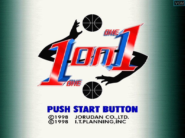Title screen of the game One on One on Sony Playstation