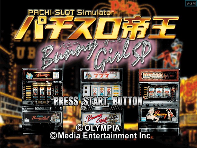 Title screen of the game Pachi-Slot Teiou - Bunny Girl SP on Sony Playstation
