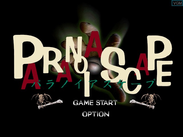 Title screen of the game ParanoiaScape on Sony Playstation