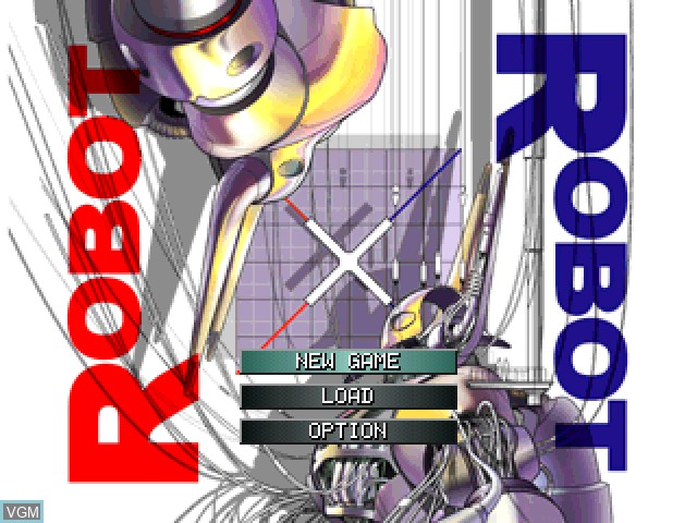 Title screen of the game Robot X Robot on Sony Playstation