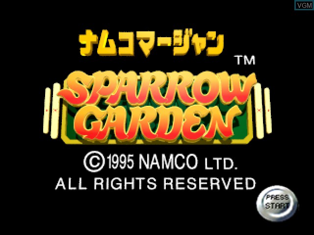 Title screen of the game Namco Mahjong - Sparrow Garden on Sony Playstation